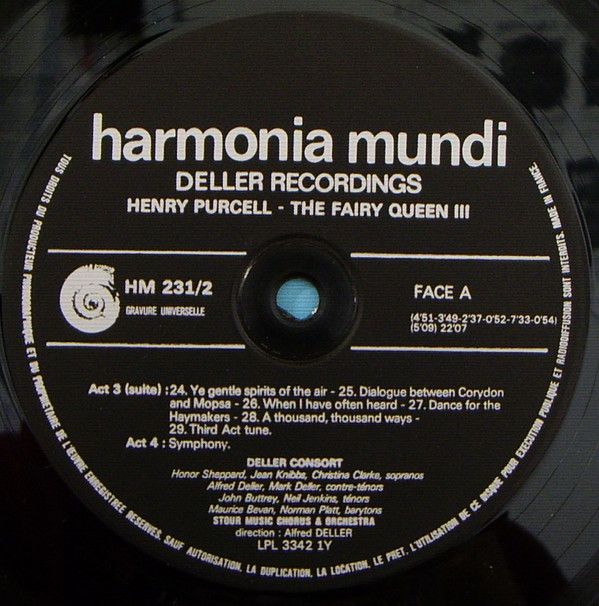 Harmonia Mundi HMD-231 - Henry Purcell, Deller Consort - The Fai - Image 10