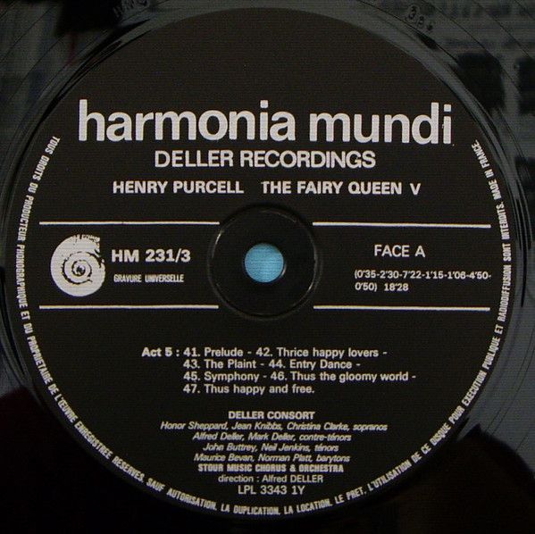 Harmonia Mundi HMD-231 - Henry Purcell, Deller Consort - The Fai - Image 12