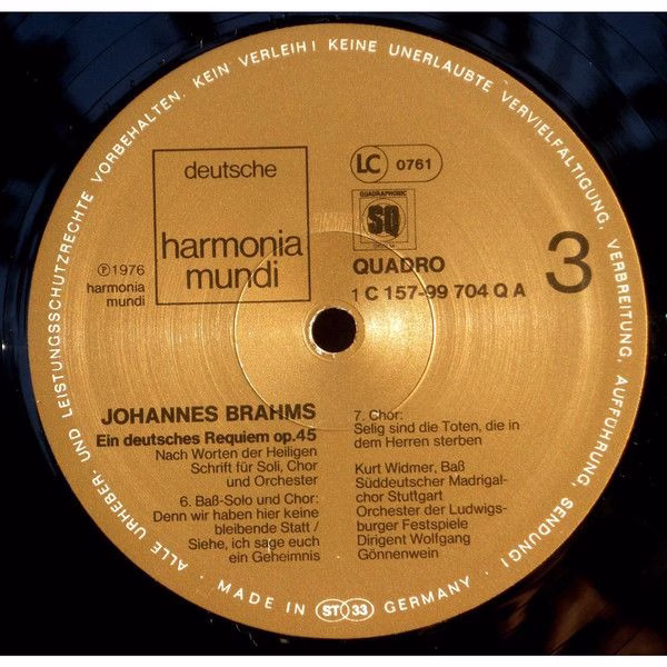Deutsche Harmonia Mundi 1C 157-99 703/04 Q - Johannes Brahms, He - Image 3