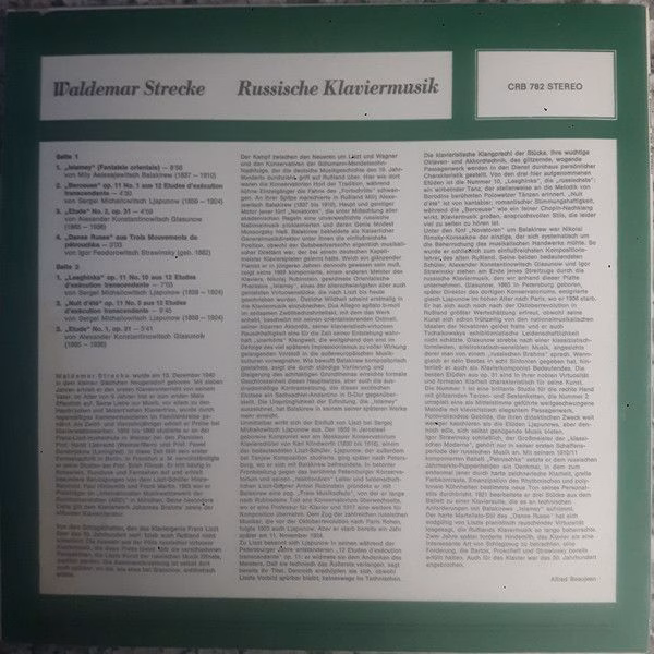 MPS CRB 782 - Waldemar Strecke - Russische Klaviermusik - Image 2