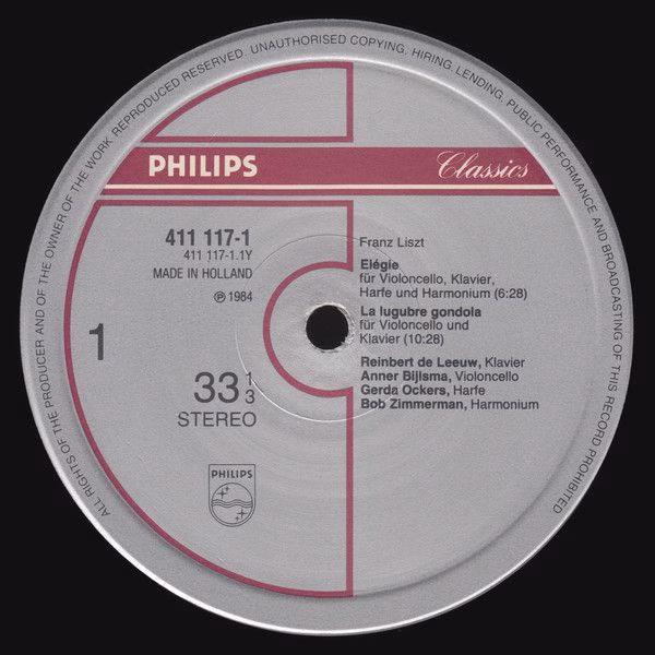 Philips 411 117-1 - Franz Liszt, Reinbert de Leeuw, Vera Beths, - Image 3