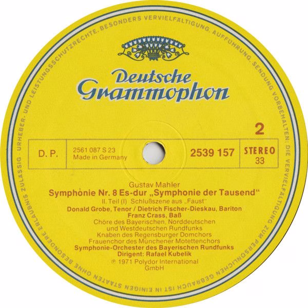 Deutsche Grammophon 2726 053 - Gustav Mahler, Symphonie-Orcheste - Image 3