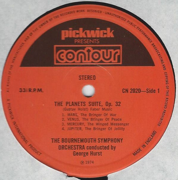 Contour CN 2020 - Gustav Holst, Bournemouth Symphony Orchestra, - Image 3