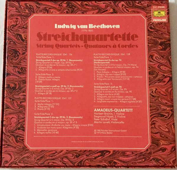 Deutsche Grammophon 2733 005 - Amadeus-Quartett - Ludwig Van Bee - Image 2