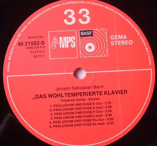 MPS 49 21552-0 - Johann Sebastian Bach, Friedrich Gulda - Das Wo - Image 9