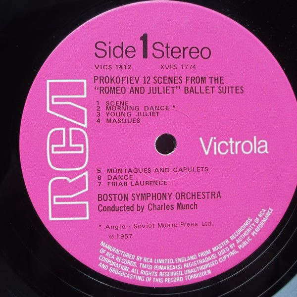 RCA Victrola VICS 1412 - Sergei Prokofiev, Charles Munch, Boston - Image 3
