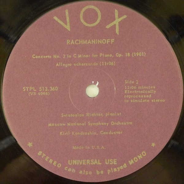 VOX (6) STPL 513.360 - Sergei Rachmaninoff, Sviatoslav Richter, - Image 4