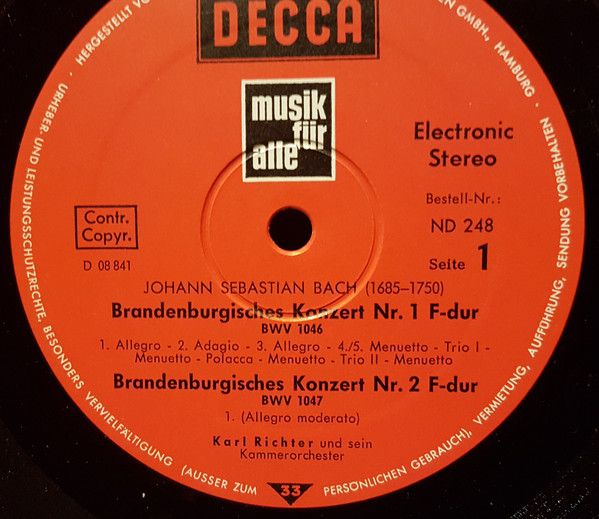 DECCA 6.41730 AF - Johann Sebastian Bach, Adolf Scherbaum, Karl - Image 2