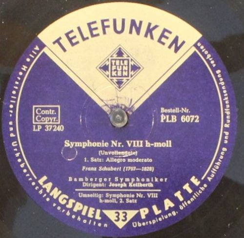Telefunken PLB 6072 - Franz Schubert, Bamberger Symphoniker, Jos - Image 3