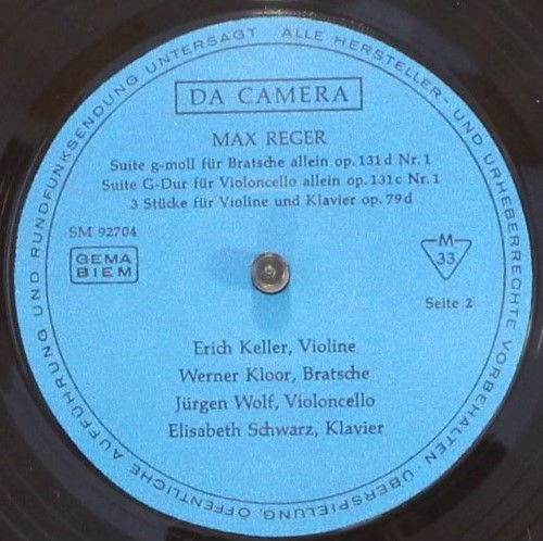 Da Camera SM 92704 - Max Reger, Erich Keller (2), Werner Kloor, - Image 4