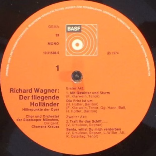 BASF 10 21538-5 - Richard Wagner - Der Fliegende Hollander - Höh - Image 3
