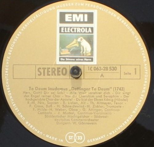 His Master's Voice 1C 063-28 530 - Georg Friedrich Händel, Emmy - Image 3