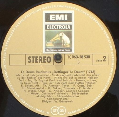 His Master's Voice 1C 063-28 530 - Georg Friedrich Händel, Emmy - Image 4