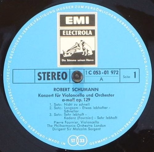 His Master's Voice 1 C 053-01 972 - Robert Schumann, Pyotr Ilyic - Image 3