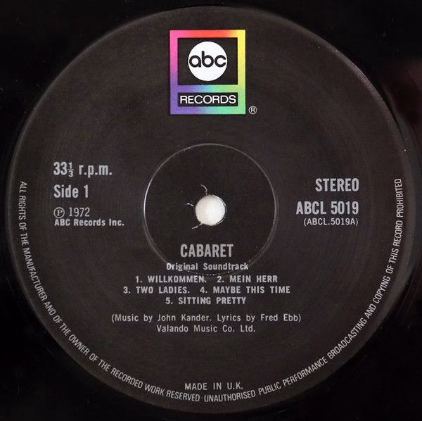 ABC Records ABCL 5019 - Various - Cabaret - Original Sound Track - Image 3