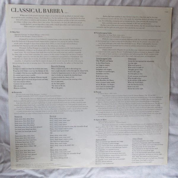 CBS S 73484 - Barbra Streisand - Classical ... Barbra - Image 4