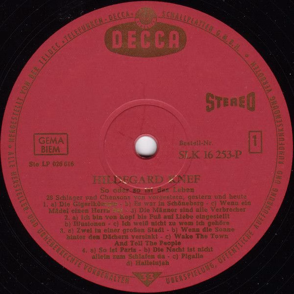 DECCA SLK 16 253-P - Hildegard Knef - So Oder So Ist Das Leben - Image 2