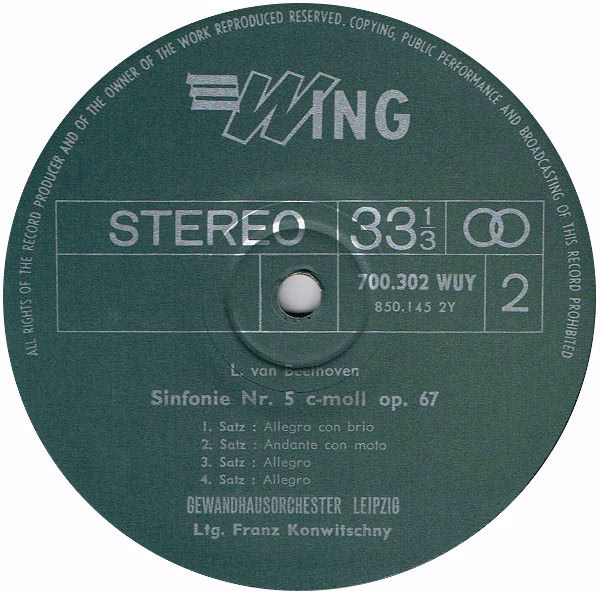 Wing Records 96 600 SAE - Ludwig van Beethoven, Gewandhausorches - Image 8
