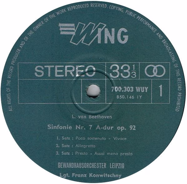 Wing Records 96 600 SAE - Ludwig van Beethoven, Gewandhausorches - Image 9