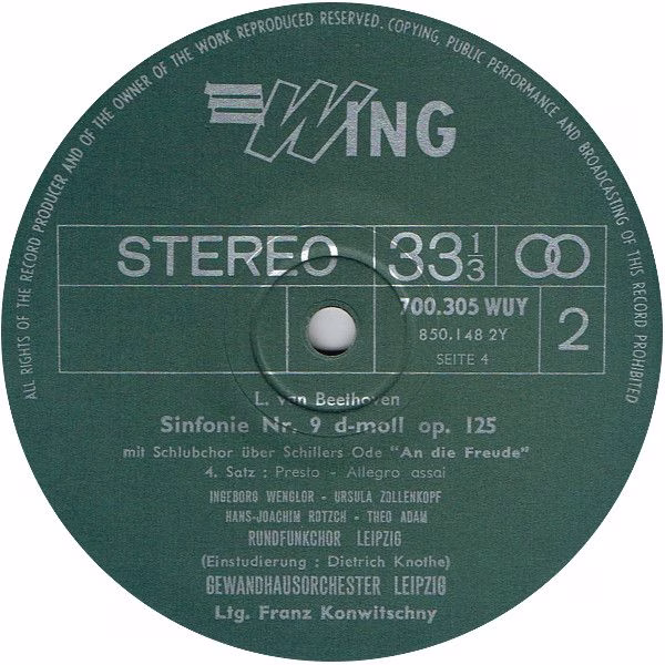 Wing Records 96 600 SAE - Ludwig van Beethoven, Gewandhausorches - Image 14