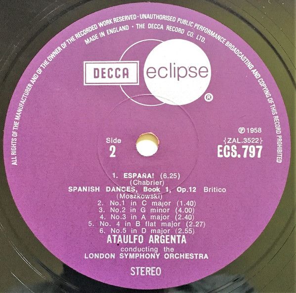 DECCA ECS 797 - Nikolai Rimsky-Korsakov, Emmanuel Chabrier, Lond - Image 4