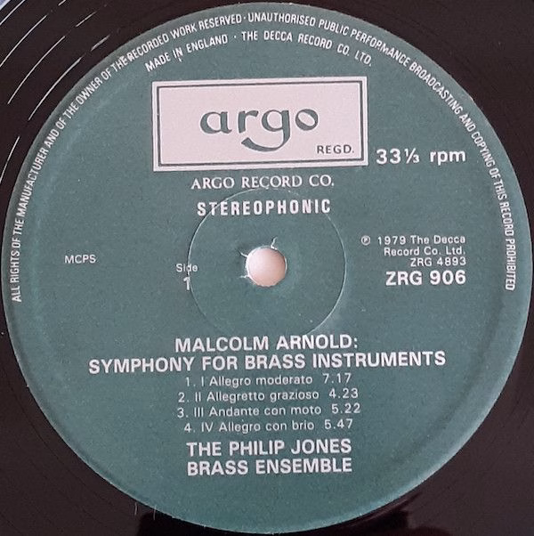 Argo ZRG 906 - Philip Jones Brass Ensemble - Modern Brass - Image 3