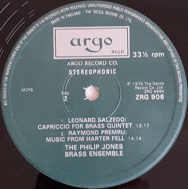 Argo ZRG 906 - Philip Jones Brass Ensemble - Modern Brass - Image 4