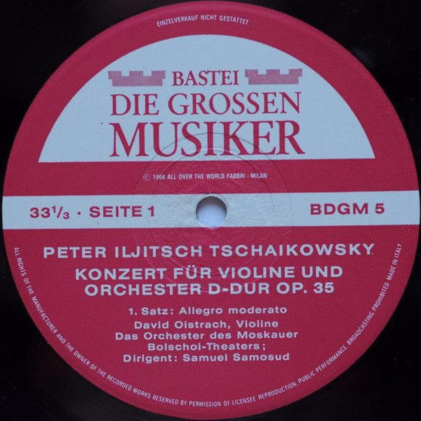 Bastei BDGM 5 - Pyotr Ilyich Tchaikovsky - Peter Iljitsch Tschai - Image 3