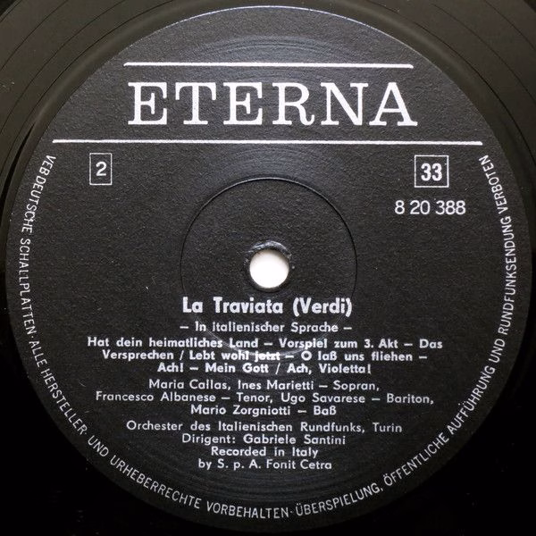 Eterna 8 20 388 - Maria Callas, Giuseppe Verdi, Francesco Albane - Image 4