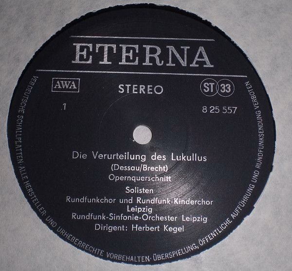 Eterna 8 20 557 - Paul Dessau, Bertolt Brecht - Die Verurteilung - Image 4