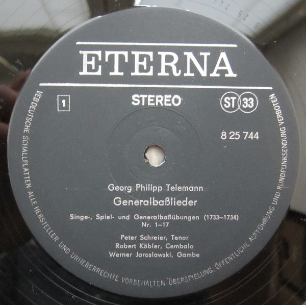 Eterna 8 25 744 - Georg Philipp Telemann, Peter Schreier - Gener - Image 2