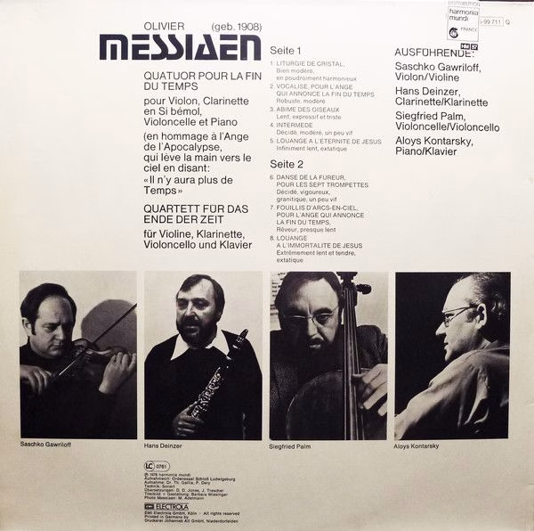 Deutsche Harmonia Mundi 1 C 065-99 711 Q - Olivier Messiaen, Sas - Image 4