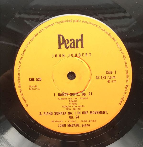 Pearl SHE 520 - John Joubert, John McCabe (2) - Piano Sonatas 1 - Image 3