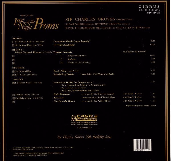 Castle Communications CTVLP 501 - Sir Charles Groves, Royal Phil - Image 2