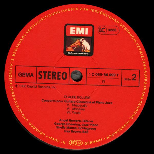 His Master's Voice 1 C 065-86 099 T - Angel Romero (2), George S - Image 4