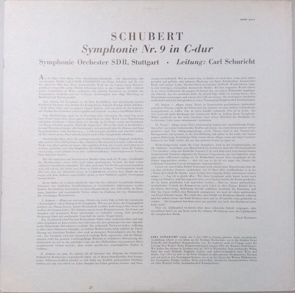 Musical Masterpiece Society M-2215 - Franz Schubert, Sinfonie-Or - Image 2
