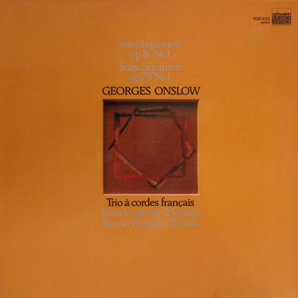 Schwann Musica Mundi VMS 1023 - George Onslow, Le Trio À Cordes