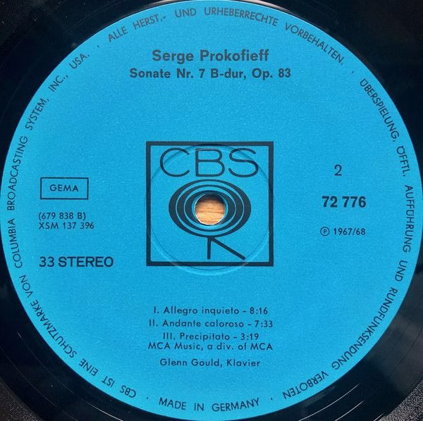 CBS S 72 776 - Glenn Gould, Alexander Scriabin, Sergei Prokofiev - Image 4