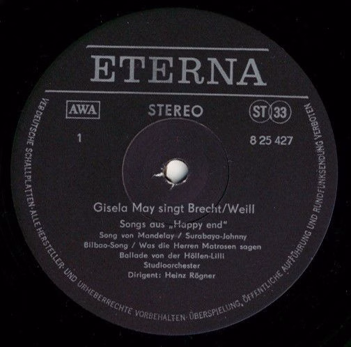 Eterna 8 25 427 - Gisela May - Singt Brecht Weill - Image 3