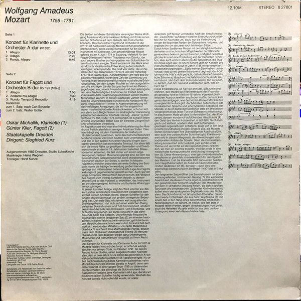 Eterna 8 27 801 - Wolfgang Amadeus Mozart, Oskar Michallik, Günt - Image 2