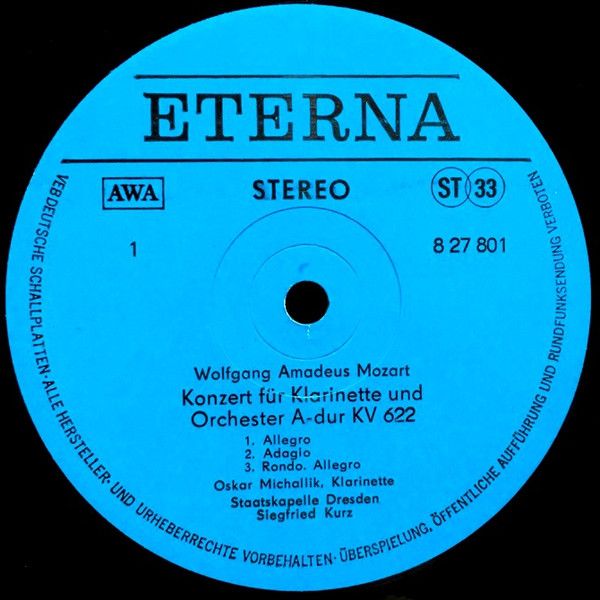 Eterna 8 27 801 - Wolfgang Amadeus Mozart, Oskar Michallik, Günt - Image 3