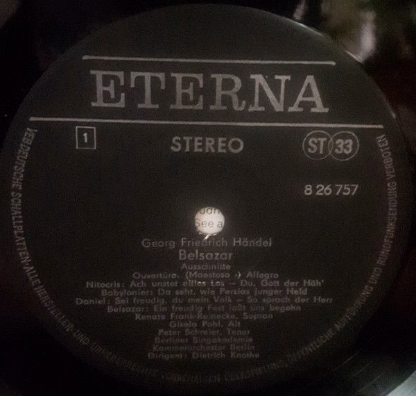 Eterna 8 26 757 - Georg Friedrich Händel - Belsazar - Image 3