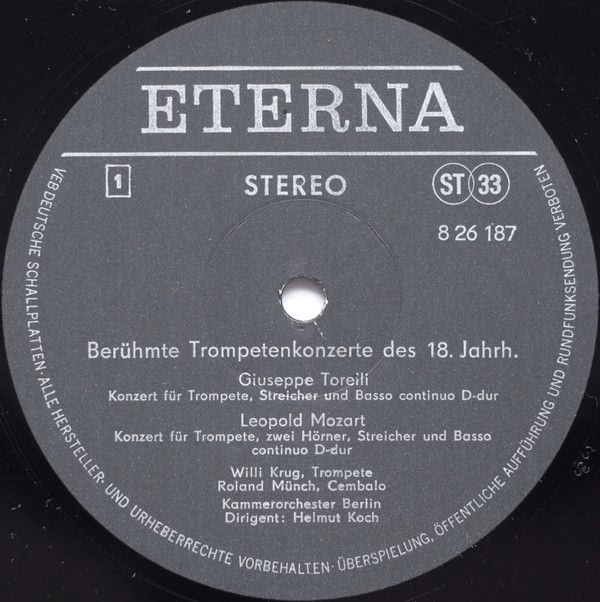 Eterna 8 26 187 - Giuseppe Torelli, Leopold Mozart, Georg Philip - Image 3