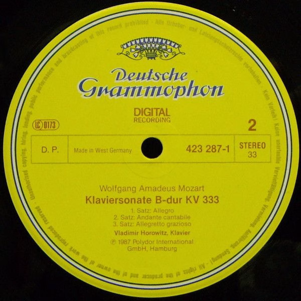 Deutsche Grammophon 423 287-1 - Vladimir Horowitz, Wolfgang Amad - Image 9