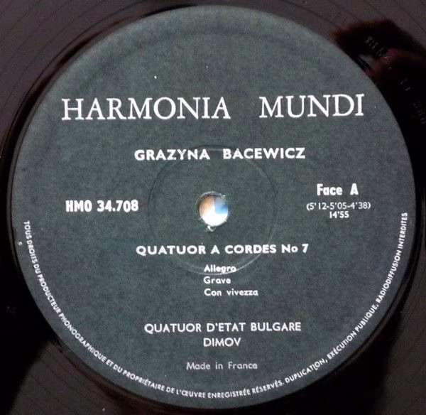 Harmonia Mundi HMO 30.708 - Grażyna Bacewicz, Любомир Пипков, Th - Image 6