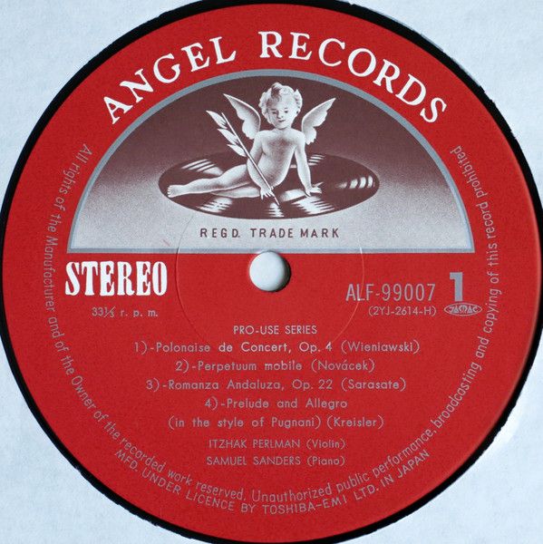 Angel Records ALF-99007 - Itzhak Perlman - Itzhak Perlman - Image 3