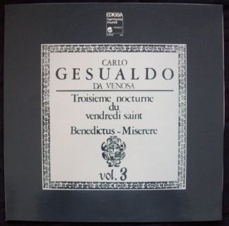 harmonia mundi France EHM-240 - Carlo Gesualdo, Deller Consort,