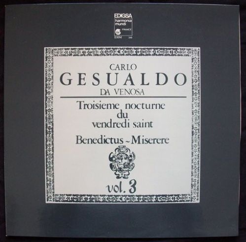 harmonia mundi France EHM-240 - Carlo Gesualdo, Deller Consort,