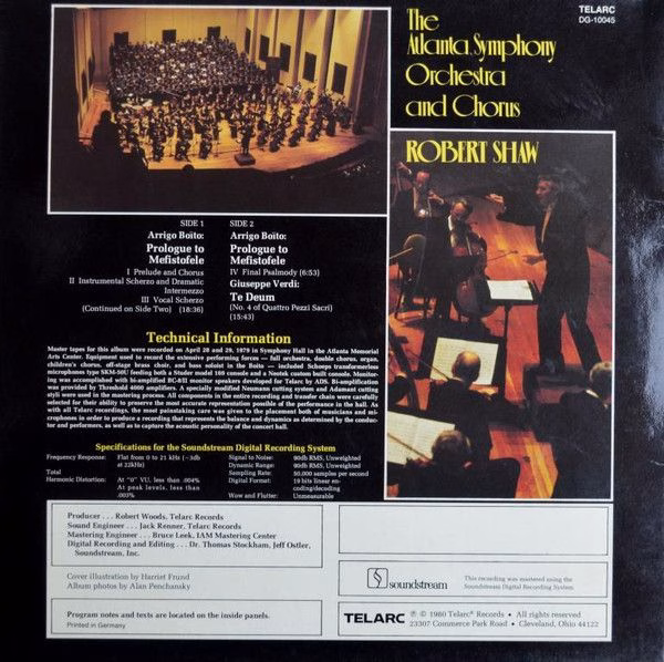 Telarc DG-10045 - Arrigo Boito, Giuseppe Verdi, Robert Shaw, Atl - Image 3