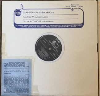 Harmonia Mundi HMA 250 - Carlo Gesualdo, Deller Consort, Alfred